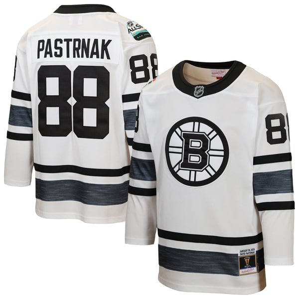 Youth Boston Bruins David Pastrnak Mitchell & Ness White 2019 All-Star Game Power Play Jersey