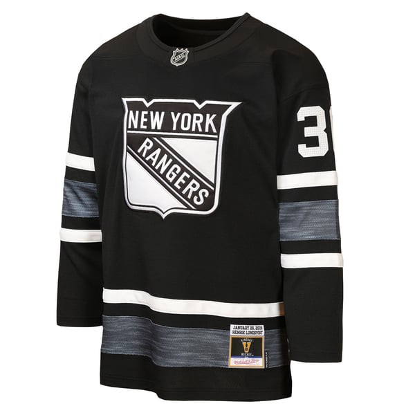 Youth New York Rangers Henrik Lundqvist Mitchell & Ness Black 2019 All-Star Game Power Play Jersey - Image 3