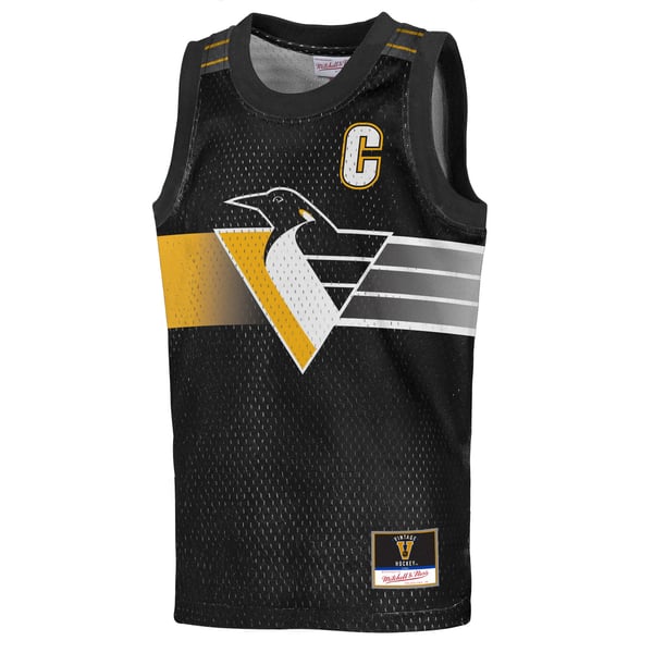 Youth Pittsburgh Penguins Mario Lemieux Mitchell & Ness Black Maxxed Out Fashion Basketball Jersey - Image 3