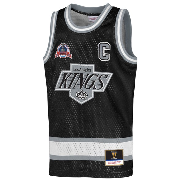 Youth Los Angeles Kings Wayne Gretzky Mitchell & Ness Black Maxxed Out Fashion Basketball Jersey - Image 3