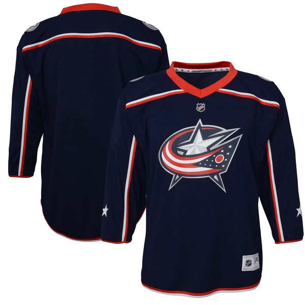 Youth Columbus Blue Jackets  Navy Home Replica Jersey - Image 2