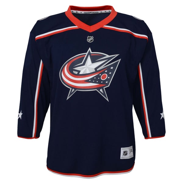 Youth Columbus Blue Jackets  Navy Home Replica Jersey - Image 3