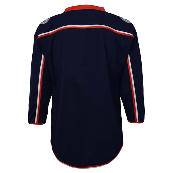 Youth Columbus Blue Jackets  Navy Home Replica Jersey - Image 4