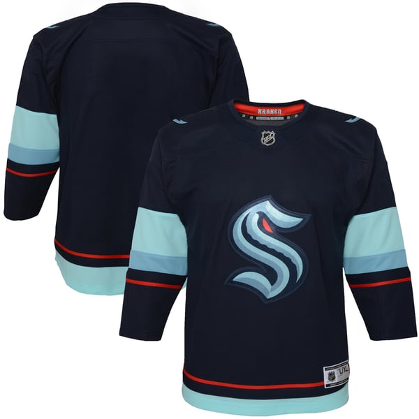 Youth Seattle Kraken Navy Home Premier Jersey - Image 2