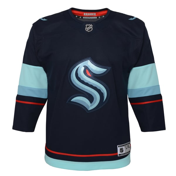 Youth Seattle Kraken Navy Home Premier Jersey - Image 3