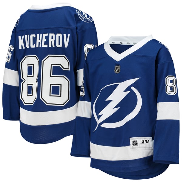 Youth Tampa Bay Lightning Nikita Kucherov Blue Home Replica Player Jersey - Image 2