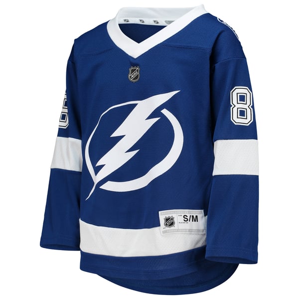 Youth Tampa Bay Lightning Nikita Kucherov Blue Home Replica Player Jersey - Image 3