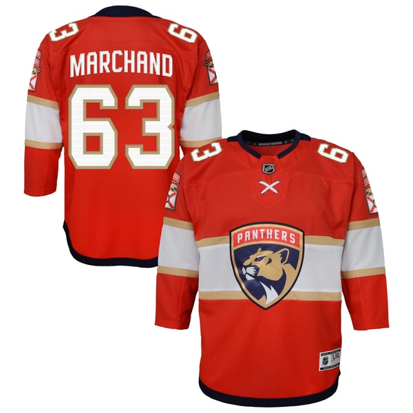 Youth Florida Panthers Brad Marchand Outerstuff Red Premier Player Jersey - Image 1