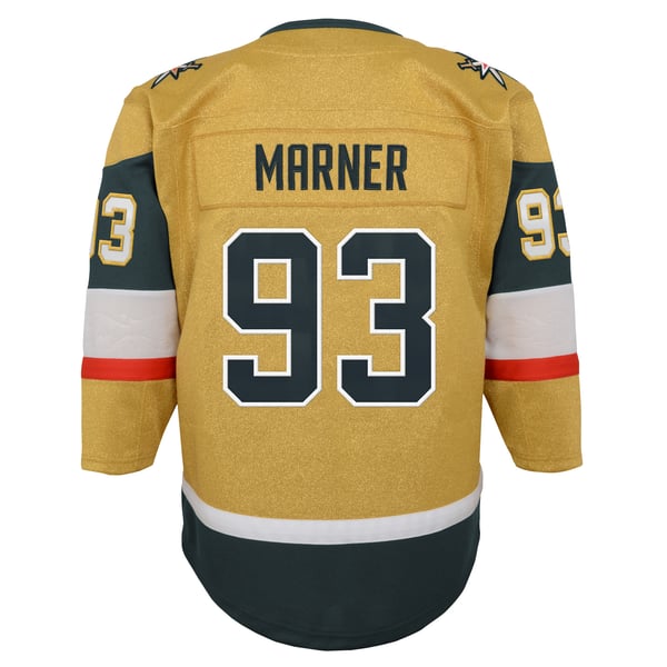 Youth Vegas Golden Knights Mitch Marner Outerstuff Gold Premier Player Jersey - Image 4