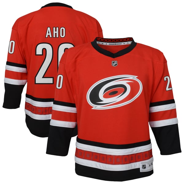 Youth Carolina Hurricanes Sebastian Aho Outerstuff Red Alternate Replica Jersey - Image 2