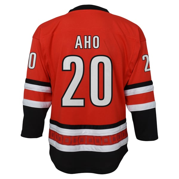 Youth Carolina Hurricanes Sebastian Aho Outerstuff Red Alternate Replica Jersey - Image 4