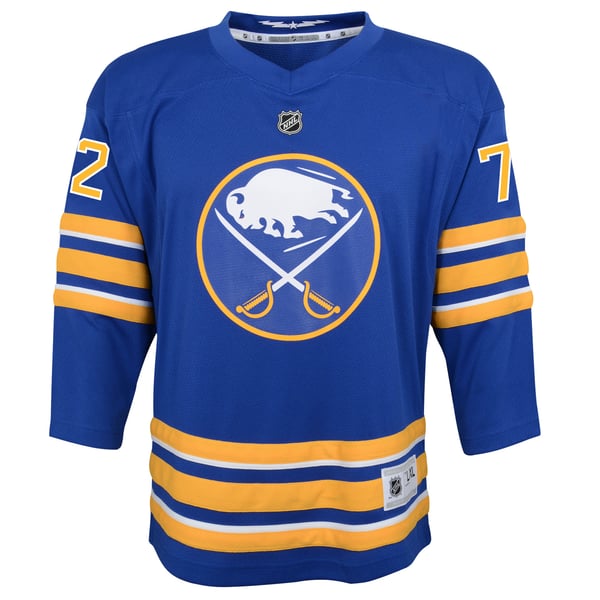 Youth Buffalo Sabres Tage Thompson Outerstuff Blue Home Replica Jersey - Image 3