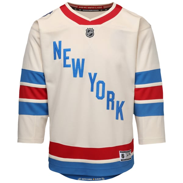 Youth New York Rangers Outerstuff White 2026 NHL Winter Classic Premier Jersey - Image 3