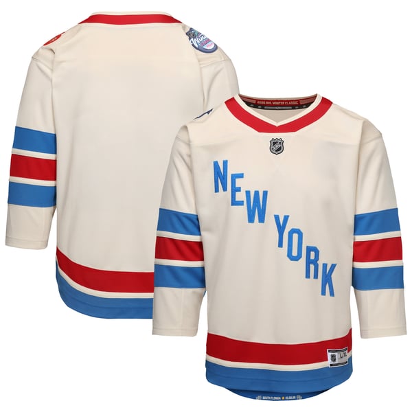 Youth New York Rangers Outerstuff White 2026 NHL Winter Classic Premier Jersey - Image 1