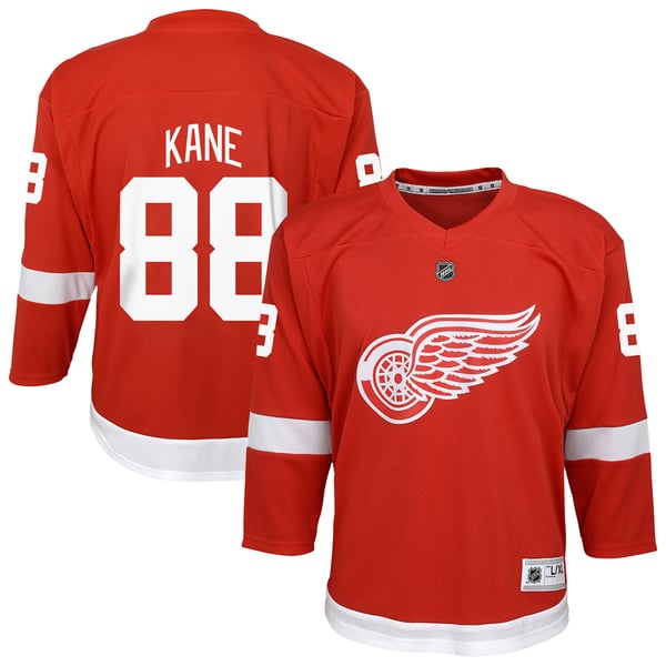 Youth Detroit Red Wings Patrick Kane Red Home Replica Player Jersey - Image 2