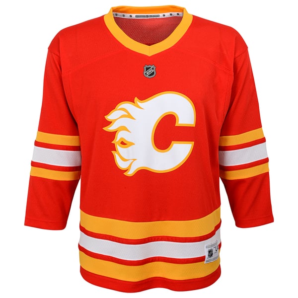 Youth Calgary Flames Red Home Replica Custom Jersey - Image 3