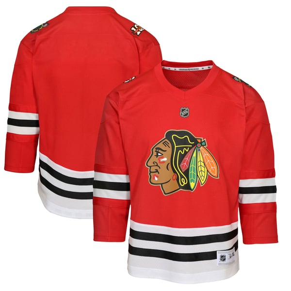 Youth Chicago Blackhawks Red Centennial Replica Jersey - Image 2