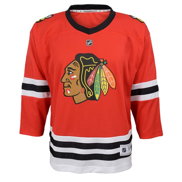 Youth Chicago Blackhawks Red Replica Custom Jersey - Image 3
