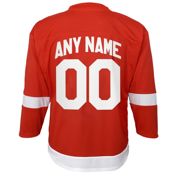 Youth Detroit Red Wings Red Home Replica Custom Jersey - Image 4