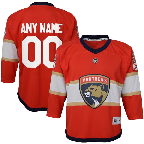 Youth Florida Panthers Red Home Replica Custom Jersey - Image 2