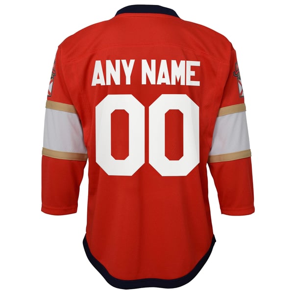 Youth Florida Panthers Red Home Replica Custom Jersey - Image 4