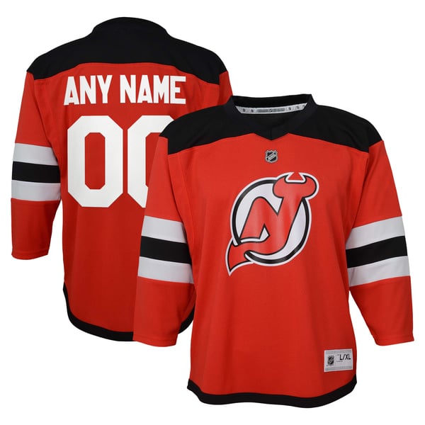 Youth New Jersey Devils Red Replica Custom Jersey - Image 2