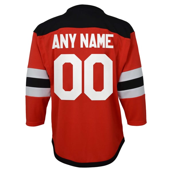 Youth New Jersey Devils Red Replica Custom Jersey - Image 4