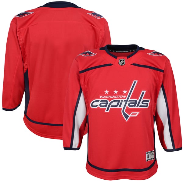 Youth Washington Capitals Red Home Blank Premier Jersey - Image 1