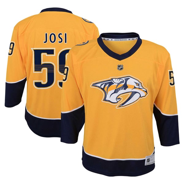 Youth Nashville Predators Roman Josi Gold  Home Replica Player Jersey - Image 2
