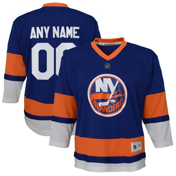 Youth New York Islanders  Royal Home Replica Custom Jersey - Image 2