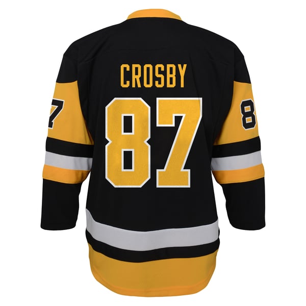 Youth Pittsburgh Penguins Sidney Crosby Black Captain Patch Home Replica Player Jersey - Image 4