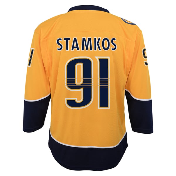 Youth Nashville Predators Steven Stamkos Gold Alternate Replica Player Jersey - Image 4