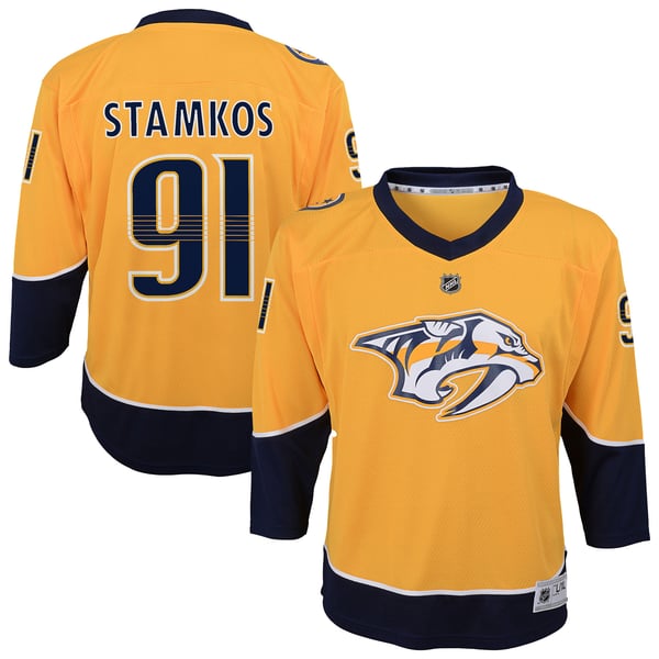 Youth Nashville Predators Steven Stamkos Gold Alternate Replica Player Jersey - Image 1