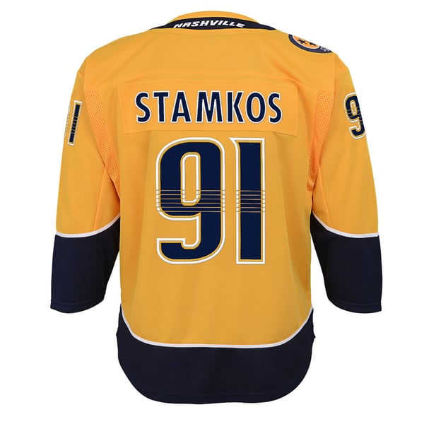 Youth Nashville Predators Steven Stamkos Gold Home Premier Player Jersey - Image 4