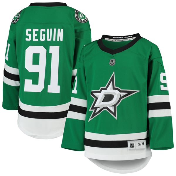 Youth Dallas Stars Tyler Seguin Kelly Green Home Replica Player Jersey - Image 1