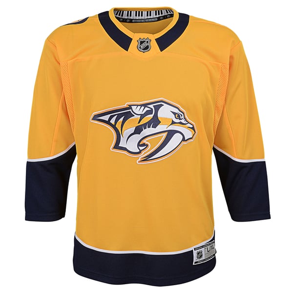 Youth Nashville Predators Yellow Home Premier Blank Jersey - Image 3