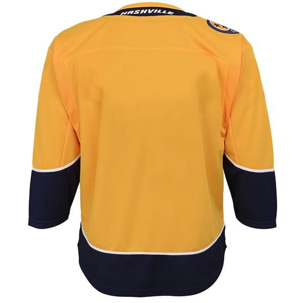 Youth Nashville Predators Yellow Home Premier Blank Jersey - Image 4
