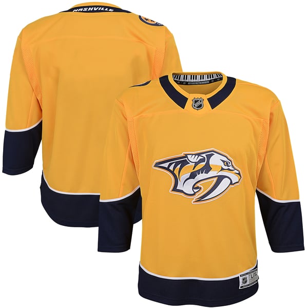 Youth Nashville Predators Yellow Home Premier Blank Jersey - Image 1